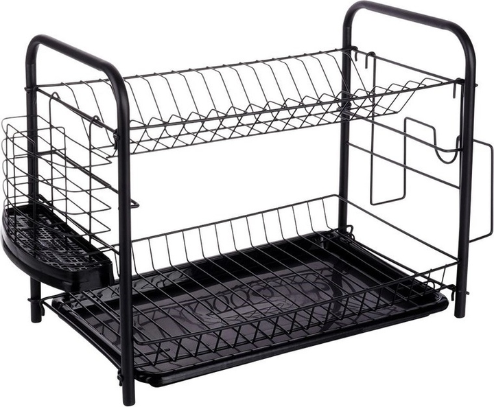 Suszarka do naczyń Vilde Czarna 51.5 x 24.5 x 33 cm (5904316465278) - obraz 1