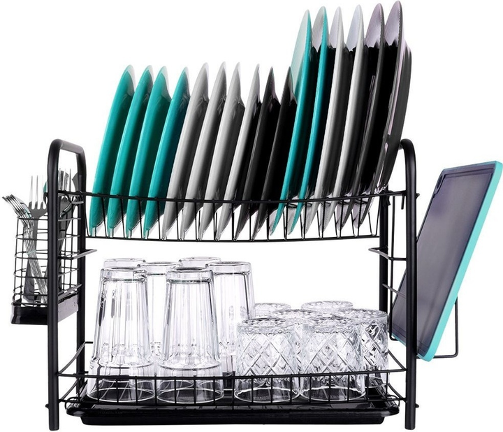 Suszarka do naczyń Vilde Czarna 51.5 x 24.5 x 33 cm (5904316465278) - obraz 5