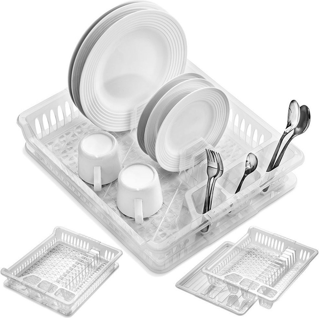 Suszarka do naczyń Orion Biała 46 x 37.5 x 8.5 cm (8694064005457) - obraz 5