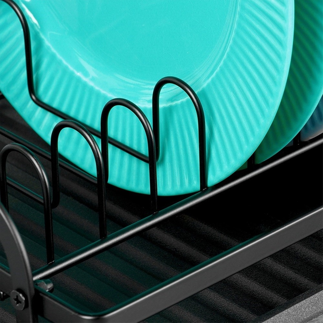 Suszarka do naczyń Vilde Czarna 48.5 x 32 x 23.5 cm (5904316481896) - obraz 8