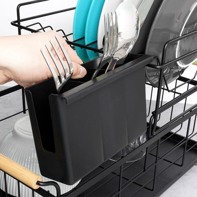 Suszarka do naczyń Vilde Czarna 48 x 29 x 28.5 cm (5904316465230) - obraz 13