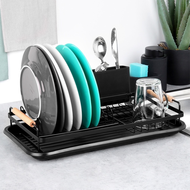 Suszarka do naczyń Orion Radka Czarna 43 x 23.5 x 9.5 cm (8592381198152) - obraz 5