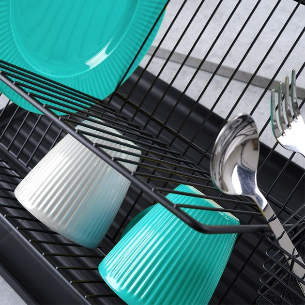 Suszarka do naczyń Vilde Czarna 45 x 32 x 25.5 cm (5907610287263) - obraz 9