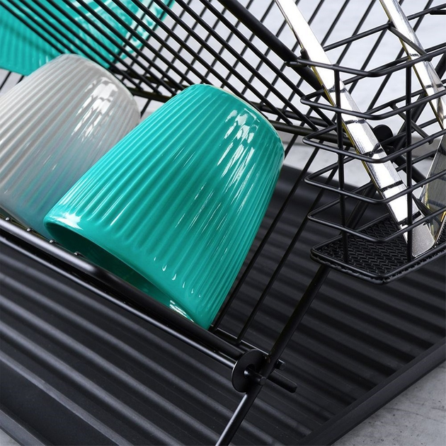 Suszarka do naczyń Vilde Czarna 45 x 32 x 25.5 cm (5907610287263) - obraz 10