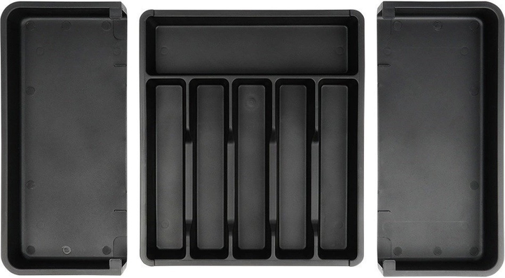 Wkład na sztućce do szuflady Vilde rozsuwany Czarny 33-56.5 x 37.5 cm (5904316476342) - obraz 9