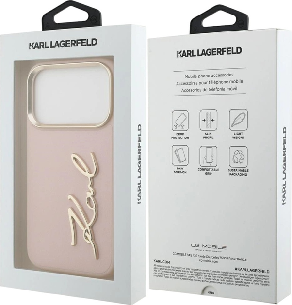 Etui Karl Lagerfeld Karl Script Logo do Apple iPhone 17 17 Pro Pink (3666339496432) - obraz 8