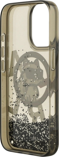 Панель Karl Lagerfeld Liquid Glitter Choupette Logo MagSafe для Apple iPhone 17 Black (3666339504830) - зображення 7