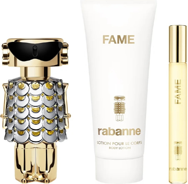 Набір для жінок Paco Rabanne Fame Парфумована вода 50 мл + Мініатюра Парфумована вода 10 мл + Лосьйон для тіла 100 мл (3349668656219) - зображення 2