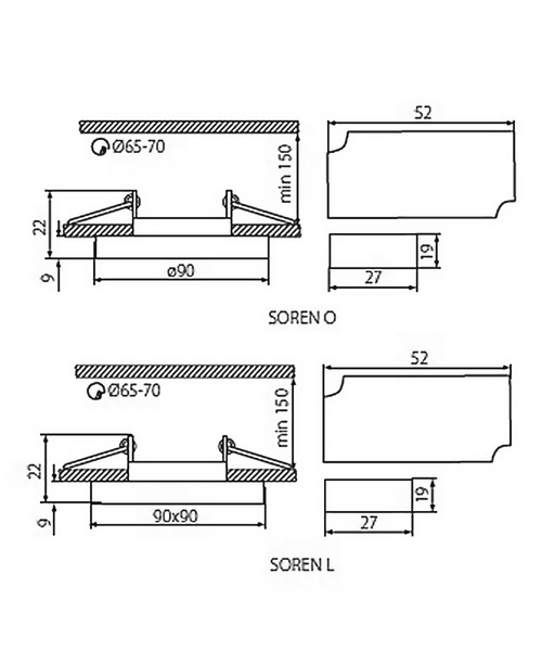 Точковий світильник Kanlux SOREN O-GN 24412 - Фото 2 Точковий світильник Kanlux SOREN O-GN 24412 - зображення 2