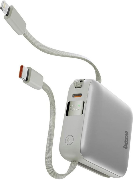 Powerbank Bazic by Energea Fusion Mini 10000 mAh 20W Silver (8885020103182) - obraz 1