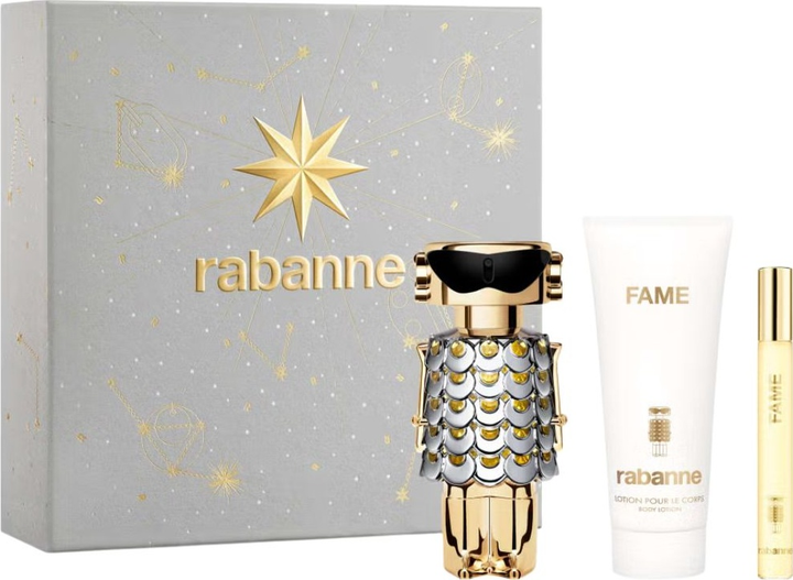 Набір для жінок Paco Rabanne Fame Парфумована вода 80 мл + Мініатюра Парфумована вода 10 мл + Лосьйон для тіла 100 мл (3349668656226) - зображення 1