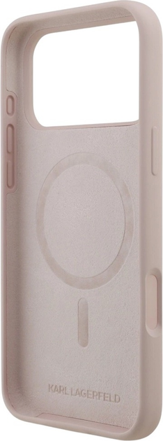Etui Karl Lagerfeld Silicone Karl&Choupette Ring MagSafe do Apple iPhone 17 Pro Max Pink (3666339549442) - obraz 7