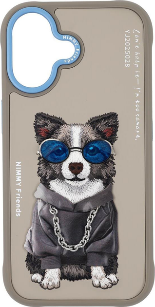 Etui plecki Nimmy Glasses Cool Dog do iPhone 17 Grey (6971080313660) - obraz 1