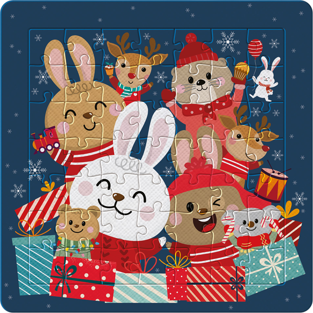 Пазли Interdruk Christmas Happy Friends тришарові 49 деталей (376336) - Фото 2 Пазли Interdruk Christmas Happy Friends тришарові 49 деталей (376336) - зображення 2