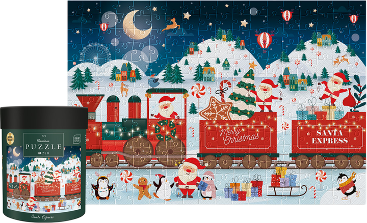 Пазлы Interdruk Christmas Santa Express трёхслойные в картонной тубе 250 деталей (376244) - Фото 3 Пазлы Interdruk Christmas Santa Express трёхслойные в картонной тубе 250 деталей (376244) - изображение 3