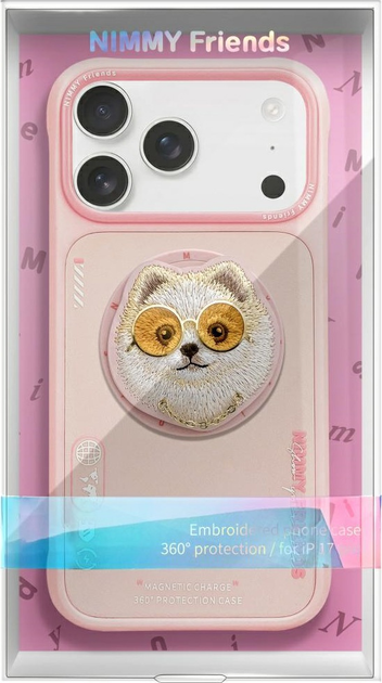 Etui plecki Nimmy Glasses Cool Dog MagSafe do iPhone 17 Pro Pink (6971080314490) - obraz 2