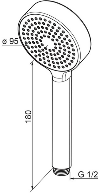 Душова лійка Oras Apollo 95 мм - зображення 2