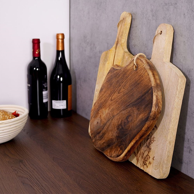 Дошка для нарізання та сервірування Vilde дерев’яна Коричнева 33 x 22 см (5904316446567) - зображення 5