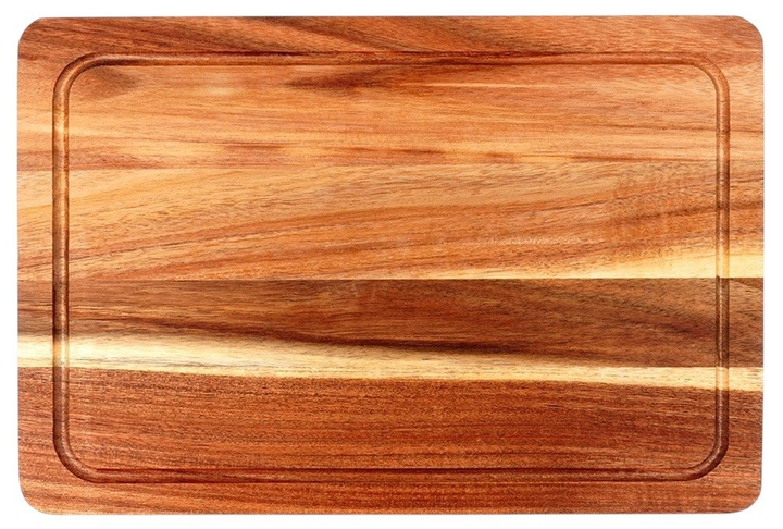 Deska do krojenia i serwowania Excellent Houseware drewniana Brązowa 37 x 25 cm (8720573837545) - obraz 2