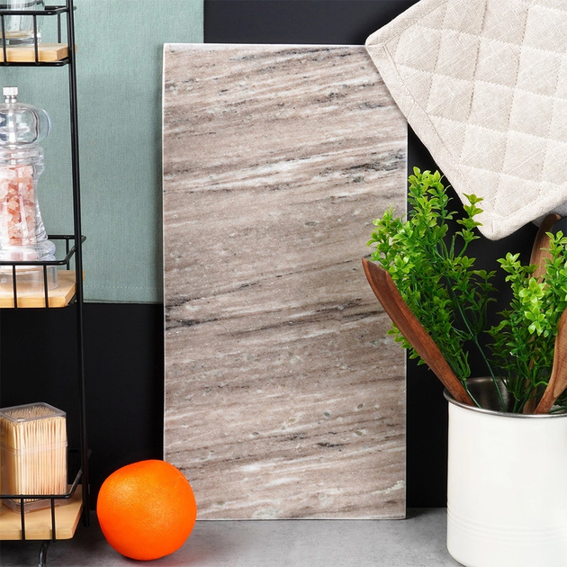 Deska do krojenia i serwowania Vilde marmurowa Beżowa 40 x 20 cm (8720573611671) - obraz 4