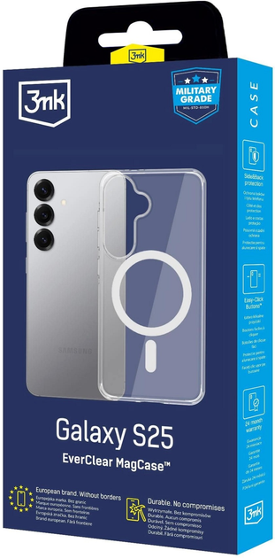 Etui 3MK EverClear MagCase do Samsung Galaxy S25 Transparent (5903108657235) - obraz 7