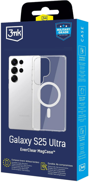 Etui 3MK EverClear MagCase do Samsung Galaxy S25 Ultra Transparent (5903108657242) - obraz 7
