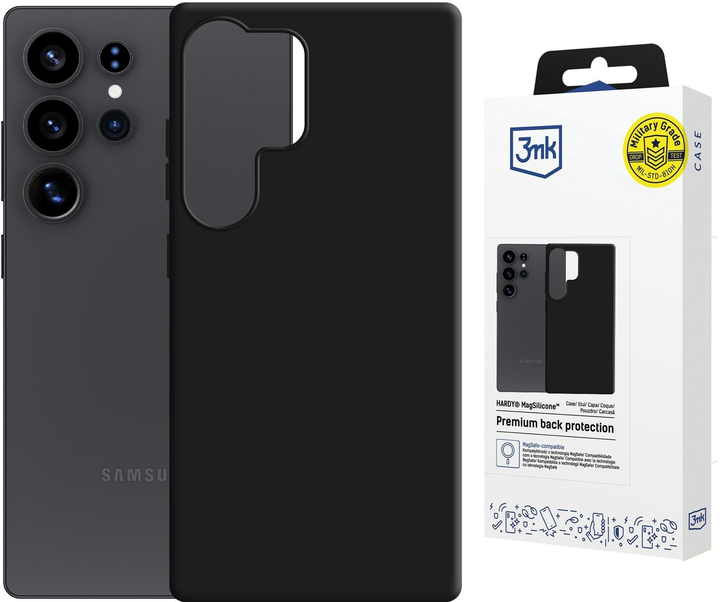 Etui 3MK HARDY MagSilicone do Samsung Galaxy S25 Ultra Black (5903108661300) - obraz 6