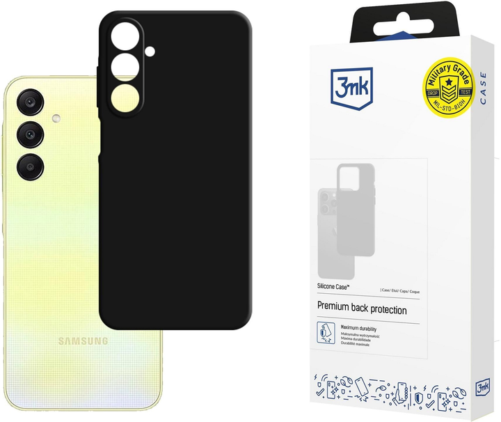 Etui 3MK Silicone Case do Samsung Galaxy A26 Black (5903108643290) - obraz 1