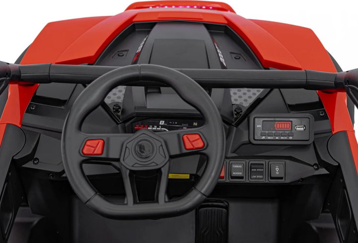 Buggy elektryczny dla dzieci KCK 4 x 4 Czerwony (5903864943757) - obraz 8