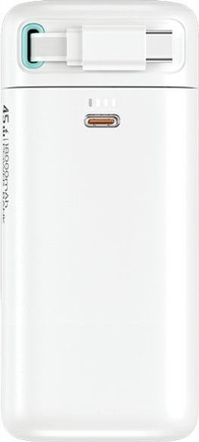 УМБ Usams US-CD217 XMF Lightning Retractable 18000 mAh PD 45W White (6958444907642) - зображення 2