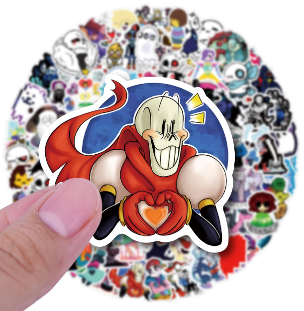 Набор наклеек Undertale Андертейл Подземная сказка 50 штук стикерпак на авто телефон ноутбук самокат гаджеты (SVS) - Фото 3 Набор наклеек Undertale Андертейл Подземная сказка 50 штук стикерпак на авто телефон ноутбук самокат гаджеты (SVS) - изображение 3