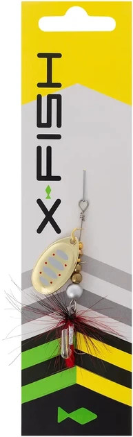 Блесна вращающаяся вертушка X-Fish Sirius №3 6.5g Gold SRD - изображение 2