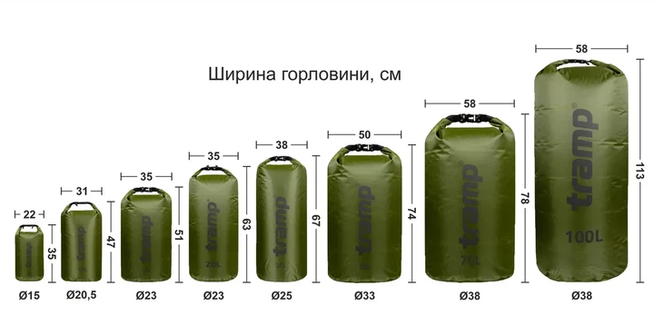 Гермомешок Tramp PVC Diamond Rip-Stop оливковый 25 л - Фото 3 Гермомешок Tramp PVC Diamond Rip-Stop оливковый 25 л - изображение 3