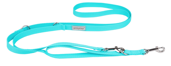 Повідець Amiplay Samba S 7в1 1-2м Бірюзовий (5907563278028) - зображення 1