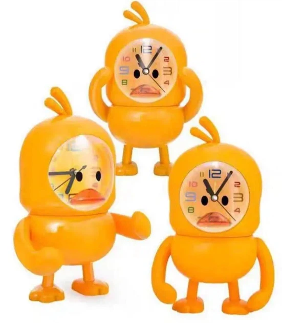 Часы детские с будильником ночником и копилкой Утка Little Duck желтый - Фото 1 Часы детские с будильником ночником и копилкой Утка Little Duck желтый - изображение 1