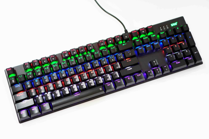 Клавіатура механічна ігрова K101 з підсвіткою RGB, дротова клавіатура для ПК і ноутбука. - Фото 3 Клавіатура механічна ігрова K101 з підсвіткою RGB, дротова клавіатура для ПК і ноутбука. - зображення 3