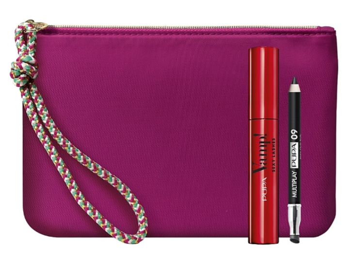 Набір для макіяжу Pupa Kit Vamp! Туш для вій Sexy Lashes 12 мл + Олівець для очей Multiplay 0.8 г + Косметичка (8011607374922) - зображення 1
