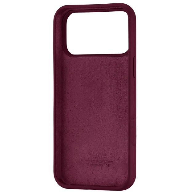 Чехол Fiji Silicone Case для Apple iPhone 17 Pro бампер накладка Soft Touch с микрофиброй Plum - изображение 2