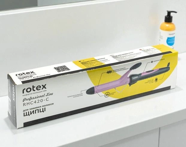 Плойка конусна Rotex 19 мм, для створення локонів, для волосся Фіолетовий/Чорний (5І4) - зображення 2