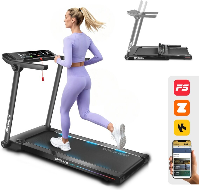 Електрична бігова доріжка Spokey Lean складана 946149 (5905339461490) - зображення 8