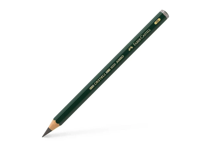 Олівець чорнографітний Faber-Castell Castell 9000 Jumbo 2B - Фото 1 Олівець чорнографітний Faber-Castell Castell 9000 Jumbo 2B - изображение 1
