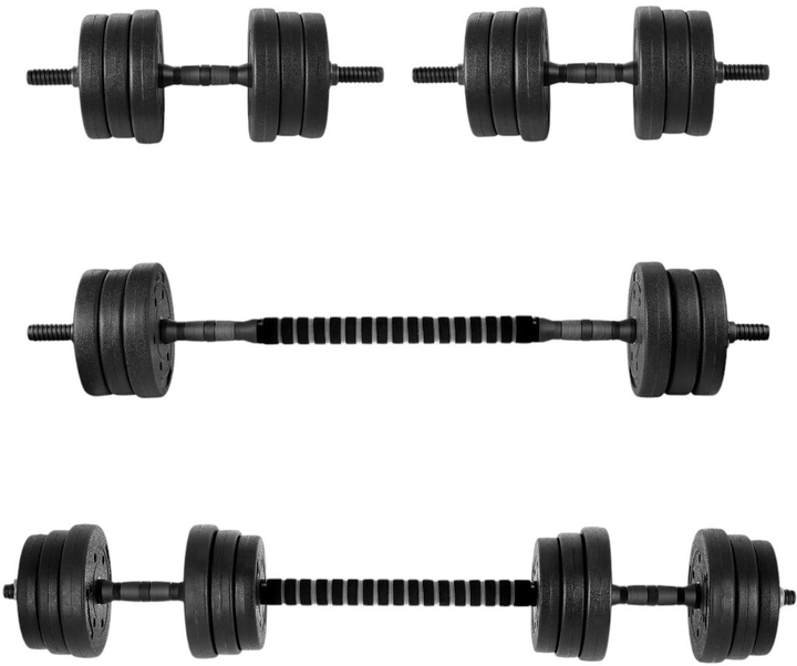 Регульовані гантелі та штанга Spokey Pondus 20 (5905339442239) - зображення 4