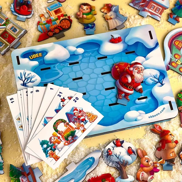 Детская развивающая игра с карточками "Новогодняя панорама" - Фото 6 Детская развивающая игра с карточками "Новогодняя панорама" - изображение 6