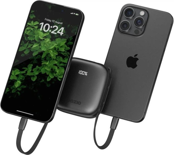 Powerbank Bazic by Energea Fusion 10000 mAh 20W Black (GPW-FUSN-BLK) - obraz 2