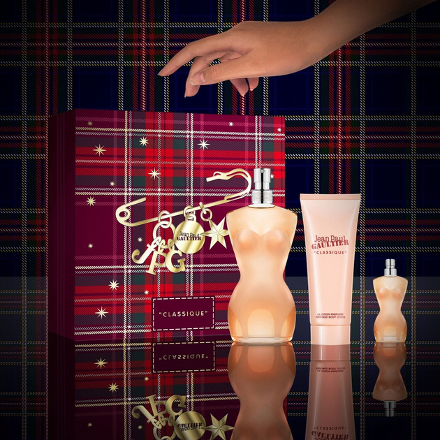 Набір для жінок Jean Paul Gaultier Classique Туалетна вода 100 мл + Лосьйон для тіла 75 мл + Мініатюра Туалетна вода 6 мл (8435415112918) - зображення 4