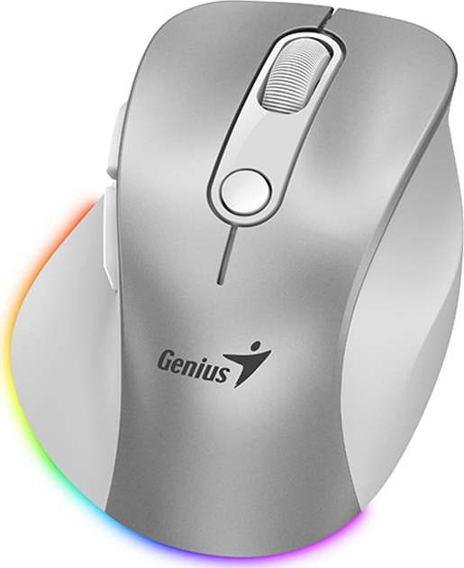 Mysz Genius Ergo 9000S Pro Wireless/Bluetooth Silver (31030039402) - obraz 2