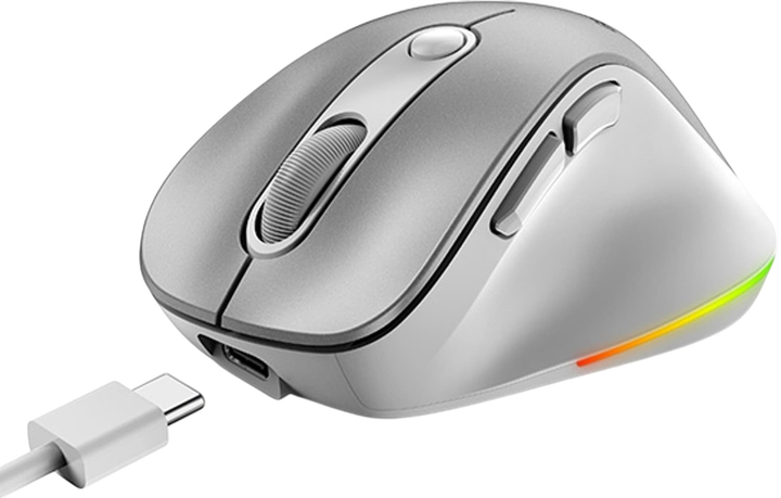 Mysz Genius Ergo 9000S Pro Wireless/Bluetooth Silver (31030039402) - obraz 6