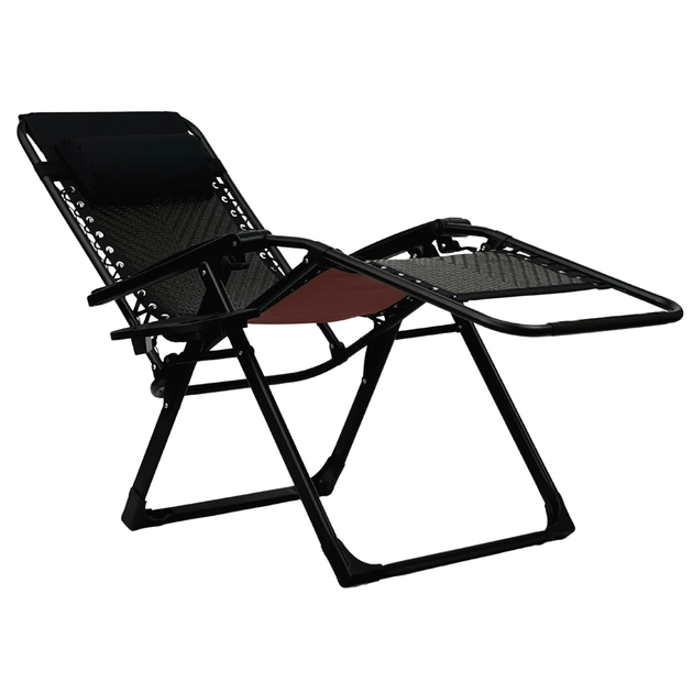 Раскладное кресло шезлонг LEOBRO Zero Gravity Premium Brown Rattan (LB-ZGC-G2-RB) - Фото 4 Раскладное кресло шезлонг LEOBRO Zero Gravity Premium Brown Rattan (LB-ZGC-G2-RB) - изображение 4