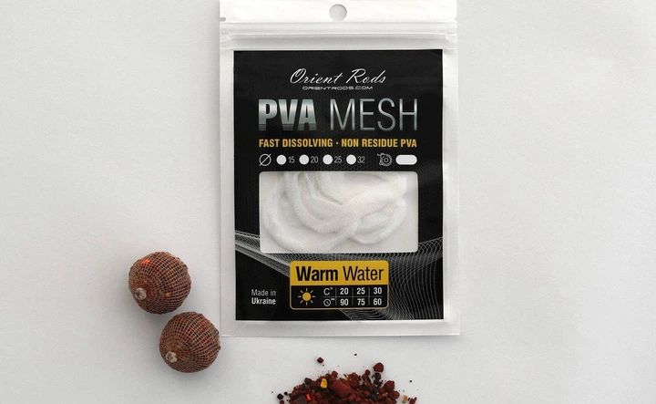 Коропова розчинна ПВА сітка PVA MESH Orient Rods 20 мм.25 м. (Тепла вода) - Фото 2 Коропова розчинна ПВА сітка PVA MESH Orient Rods 20 мм.25 м. (Тепла вода) - зображення 2