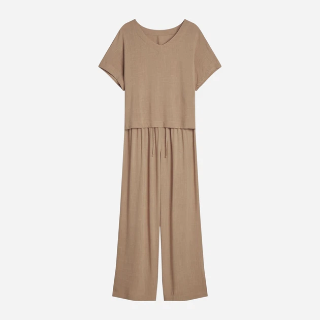 Піжама (футболка + штани) жіноча Esotiq Corenso 43825-84X S Пісочна (5903972695524) - зображення 5